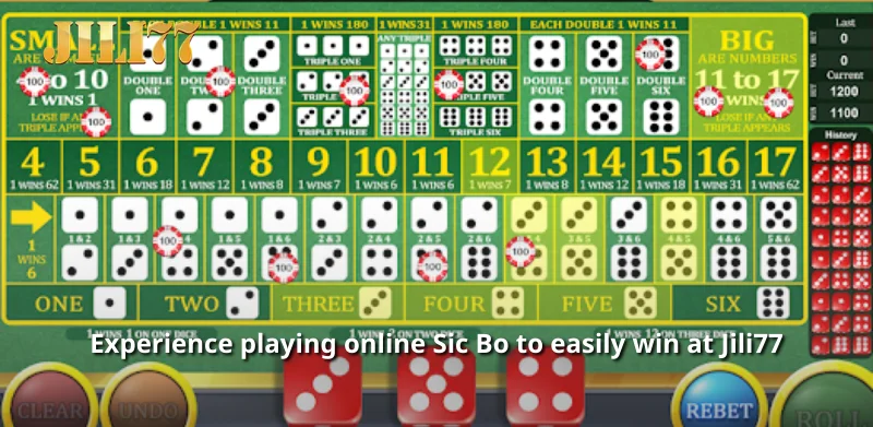 Experience playing online Sic Bo to easily win at Jili77